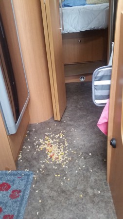 Petit dérapage dans un virage!